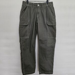 True Religion Mens Olive Green Baggy Cargo Pant